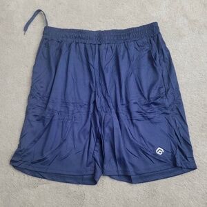 LOMSOE Men's Workout Drawstring Shorts Size Large Blue